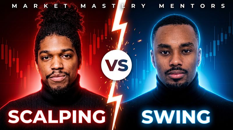 Raithel and Justice. Thumbnail text: Scalping vs Swing